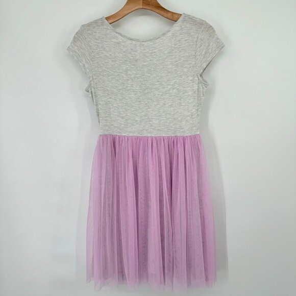 Justice Girls' Unicorn Sequin Dress Grey & Pink Short Sleeve Size 14 -16 - Picture 9 of 11